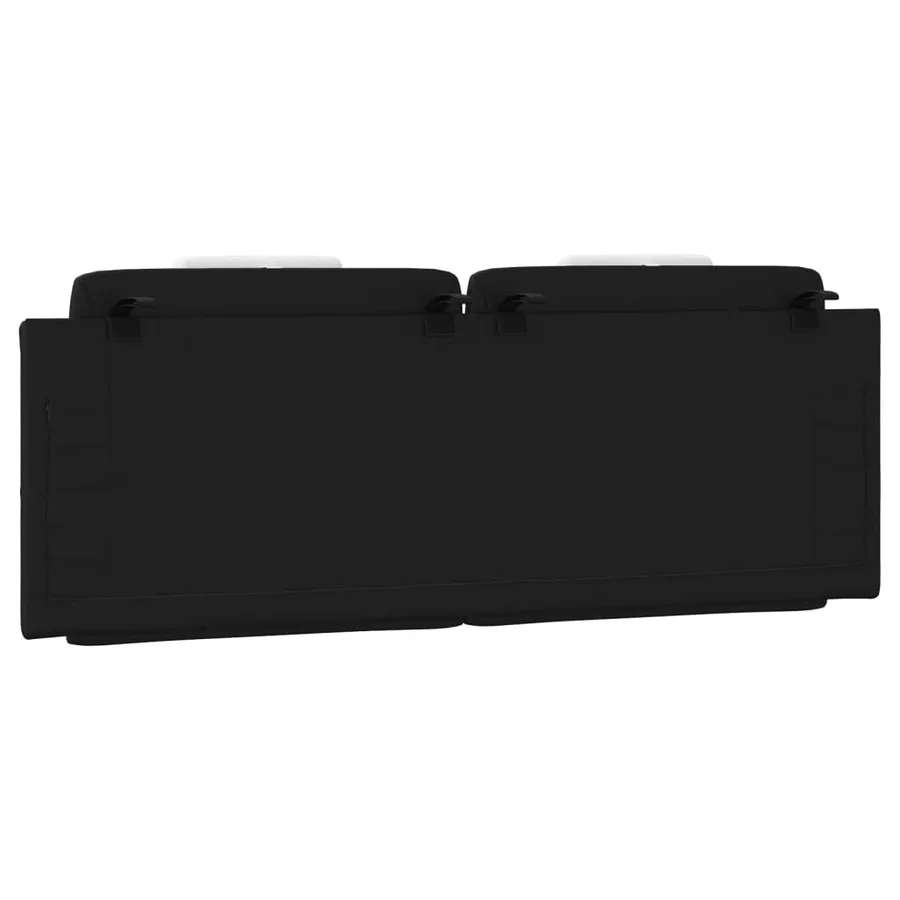 Coussin de tête de lit Viana noir et blanc 140 cm similicuir - 7