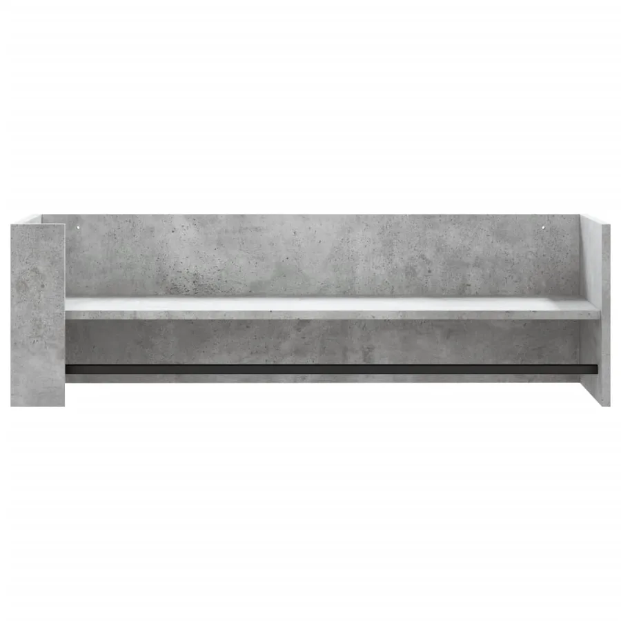 Étagère murale gris béton 100x35x30,5 cm bois d'ingénierie - 4