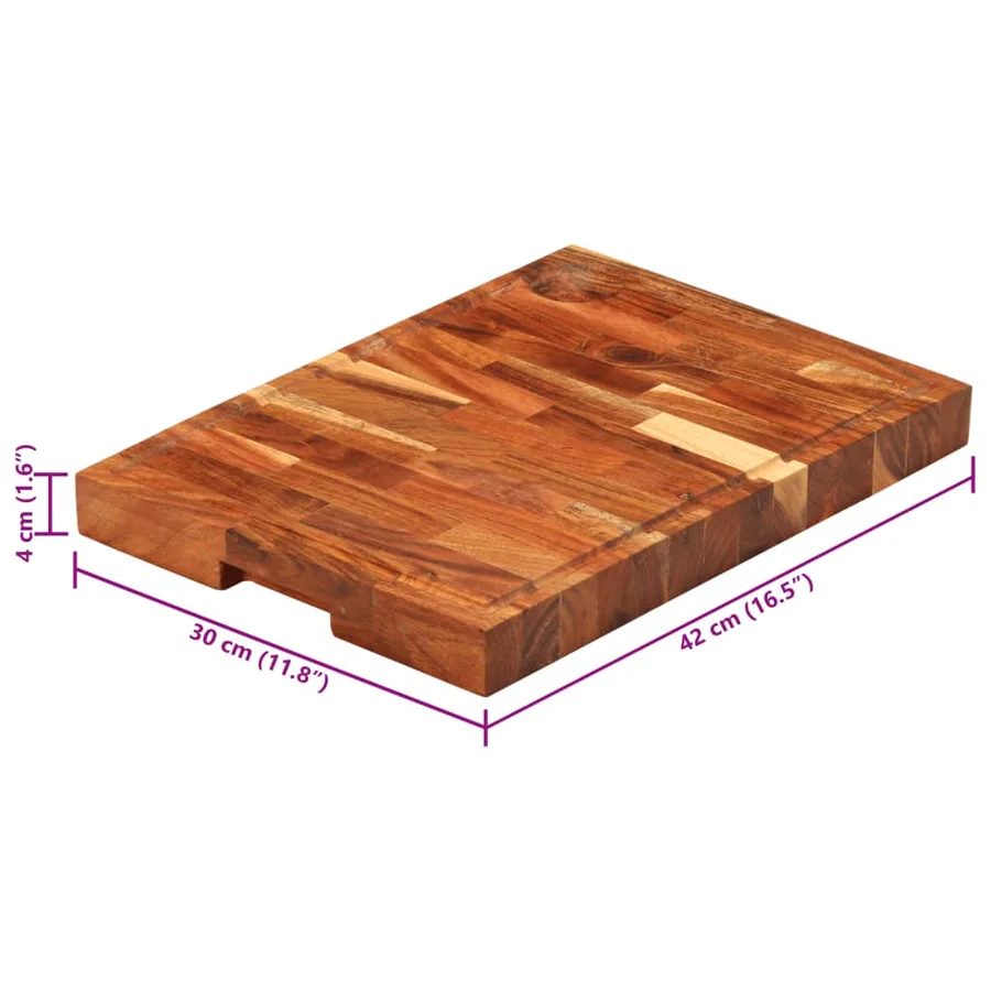 Planche à découper 42x30x4 cm bois d'acacia massif - 13