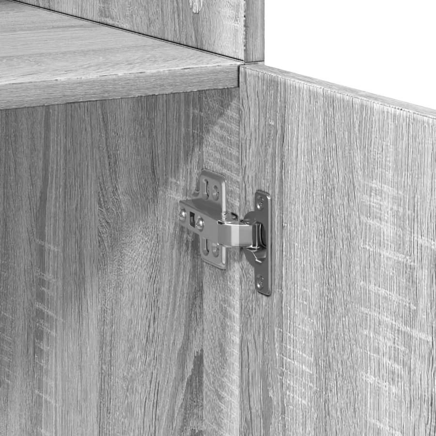 Armoire de rangement sonoma gris 70x42,5x225 cm - 10