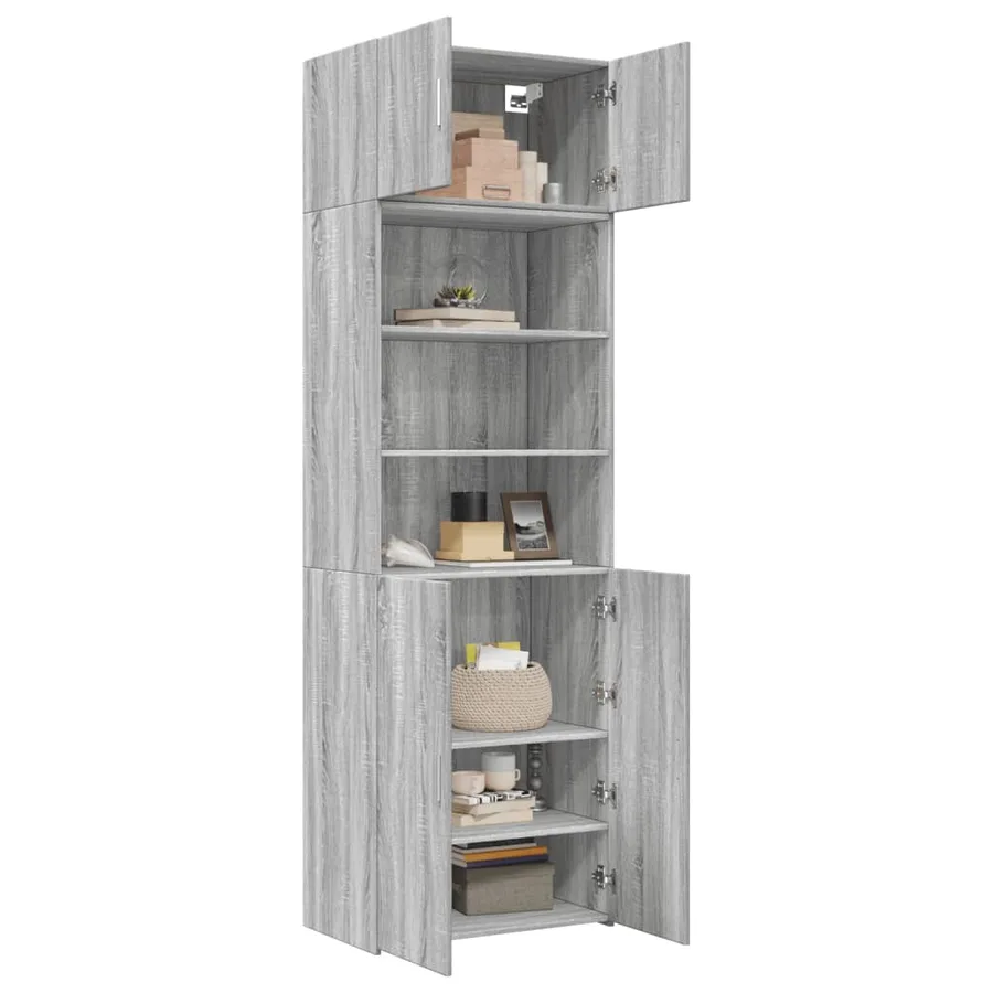 Armoire de rangement sonoma gris 70x42,5x225 cm - 3