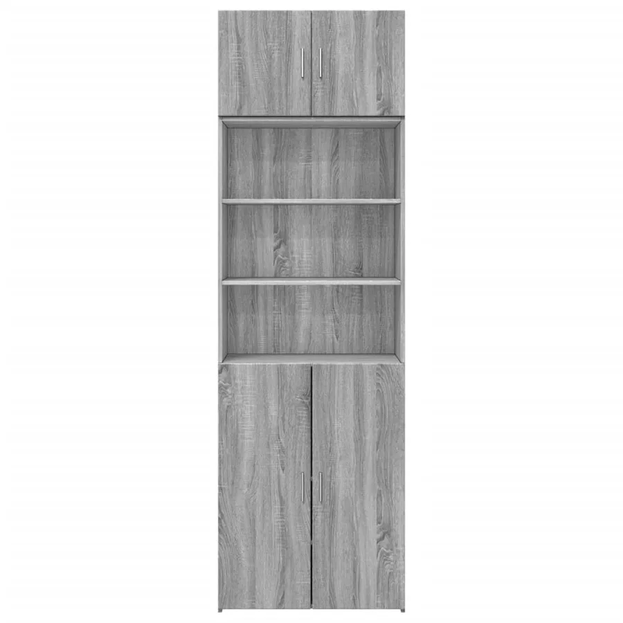 Armoire de rangement sonoma gris 70x42,5x225 cm - 4