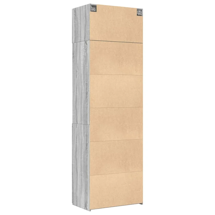 Armoire de rangement sonoma gris 70x42,5x225 cm - 8