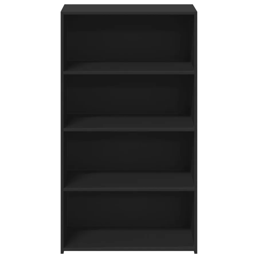 Buffet haut noir 70x41x124 cm bois d'ingénierie - 4