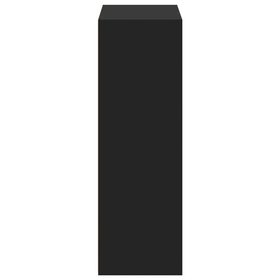 Buffet haut noir 70x41x124 cm bois d'ingénierie - 5