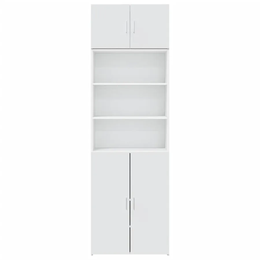 Armoire de rangement blanc 70x42,5x225 cm bois d'ingénierie - 4