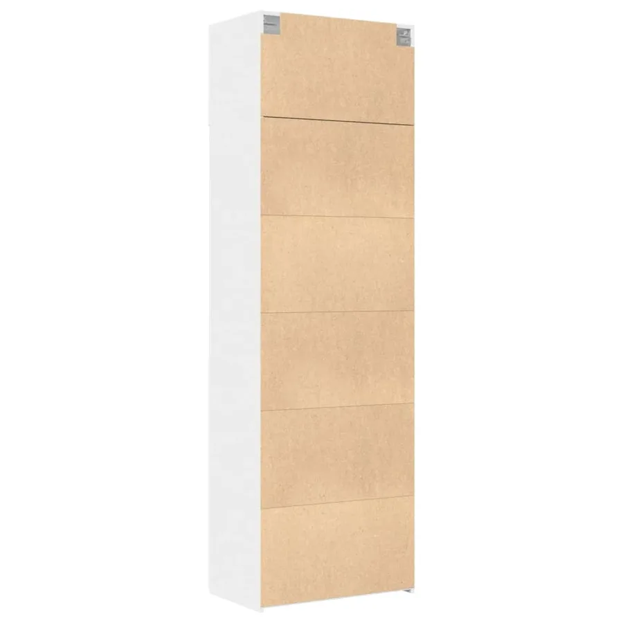 Armoire de rangement blanc 70x42,5x225 cm bois d'ingénierie - 8