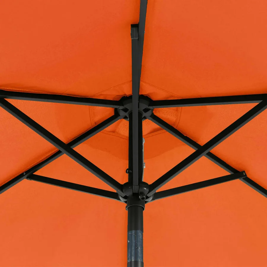 Parasol de jardin avec mât en acier terre cuite 225x225x212 cm - 10
