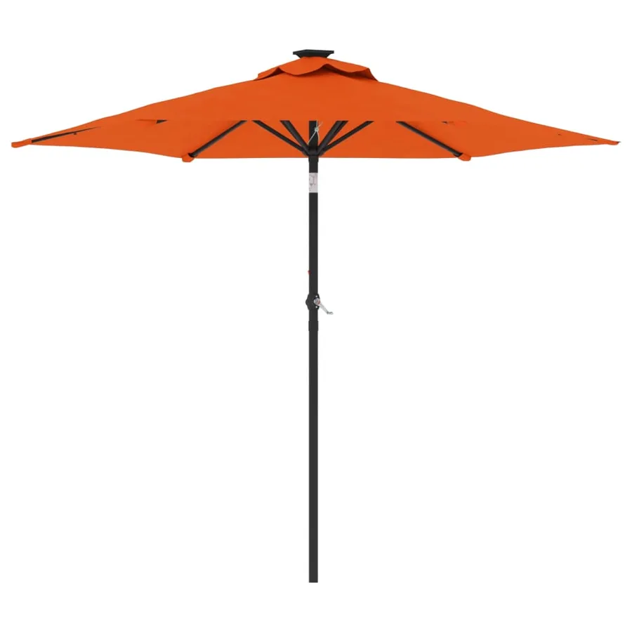 Parasol de jardin avec mât en acier terre cuite 225x225x212 cm - 2