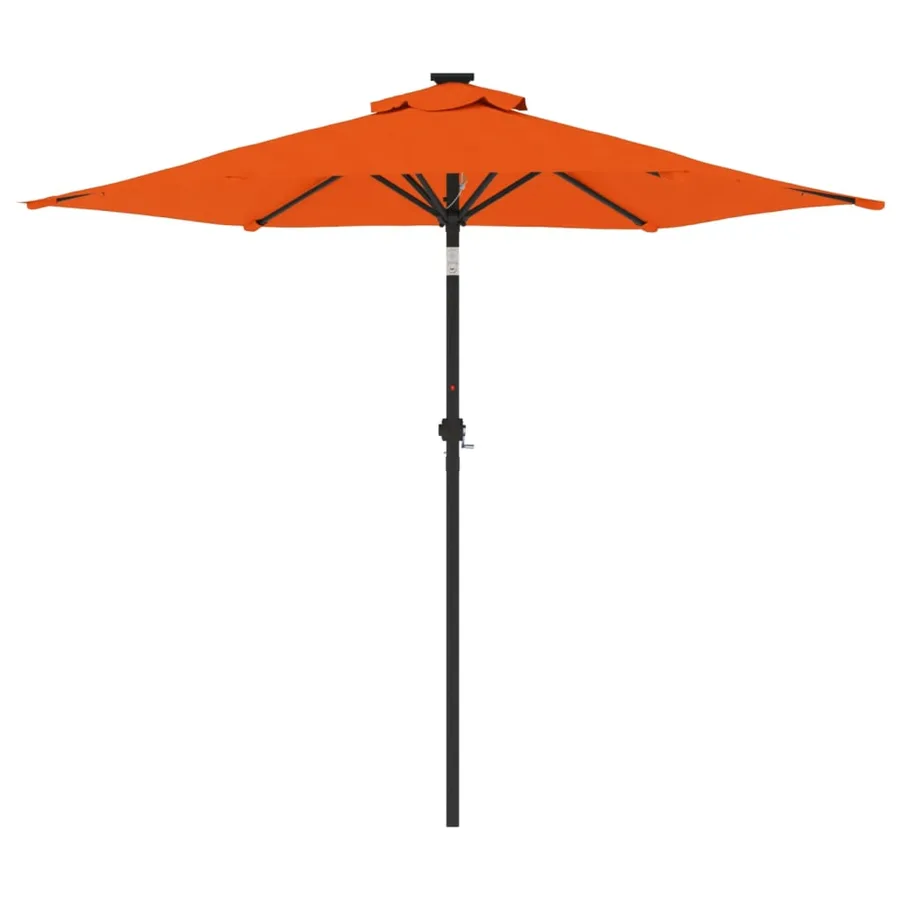 Parasol de jardin avec mât en acier terre cuite 225x225x212 cm - 4