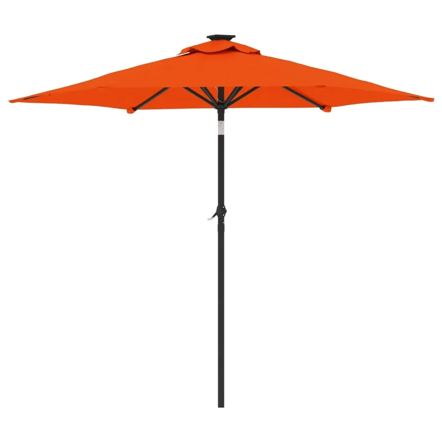 Parasol de jardin avec mât en acier terre cuite 225x225x212 cm - 5