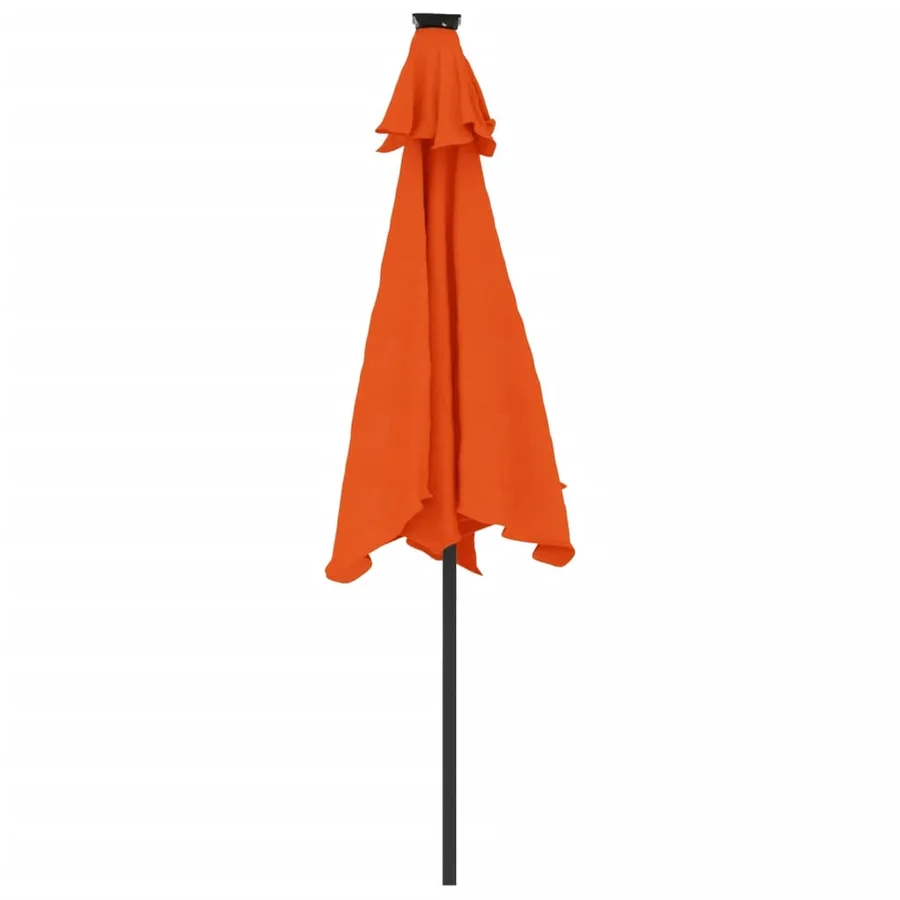 Parasol de jardin avec mât en acier terre cuite 225x225x212 cm - 6