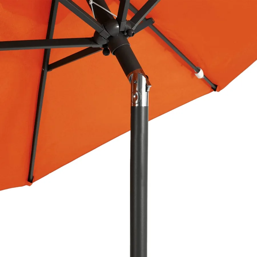 Parasol de jardin avec mât en acier terre cuite 225x225x212 cm - 7