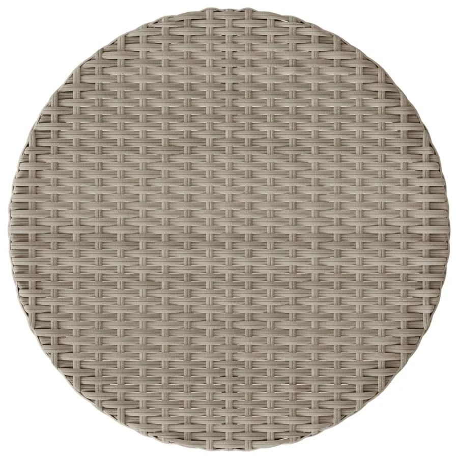 Ensemble de bistro 3 pcs et coussins gris clair résine tressée - 10