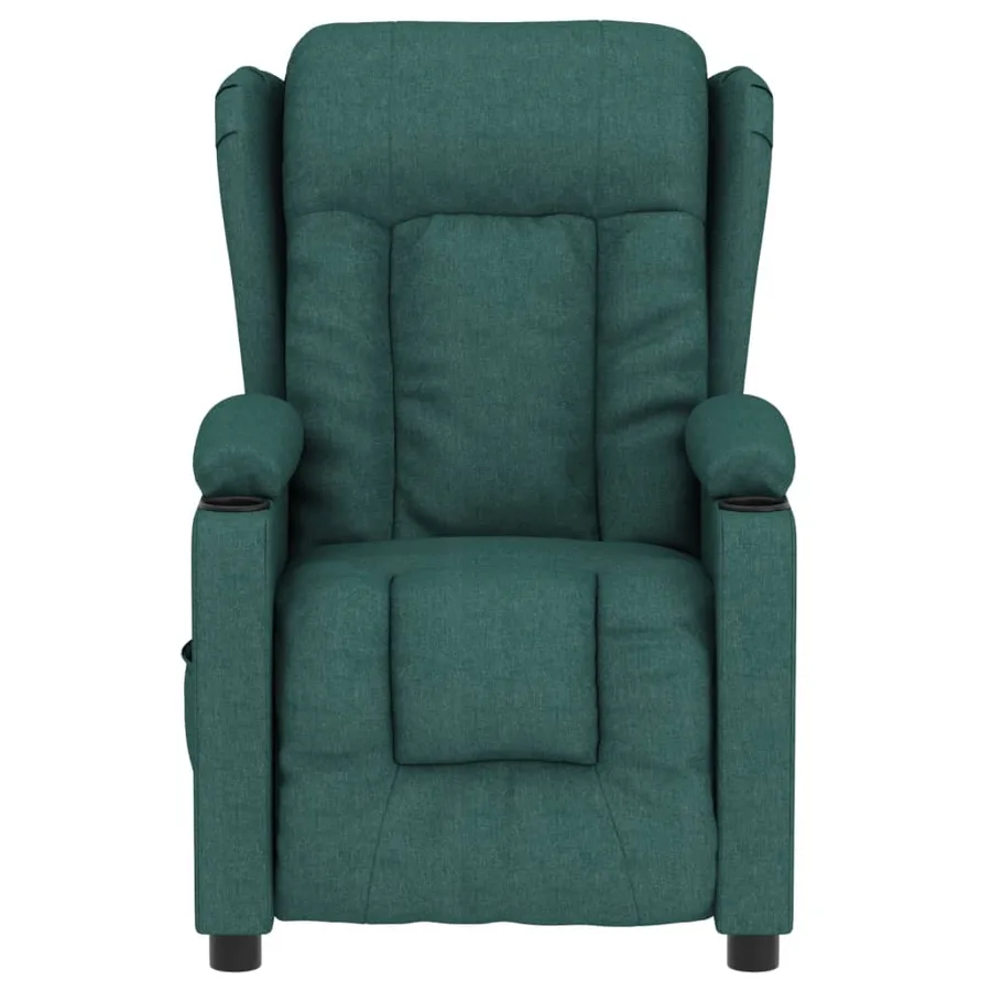 Fauteuil inclinable électrique Vert foncé Tissu - 4