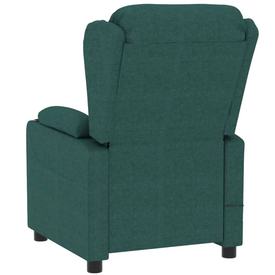 Fauteuil inclinable électrique Vert foncé Tissu - 6