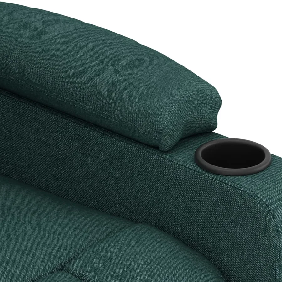 Fauteuil inclinable électrique Vert foncé Tissu - 8