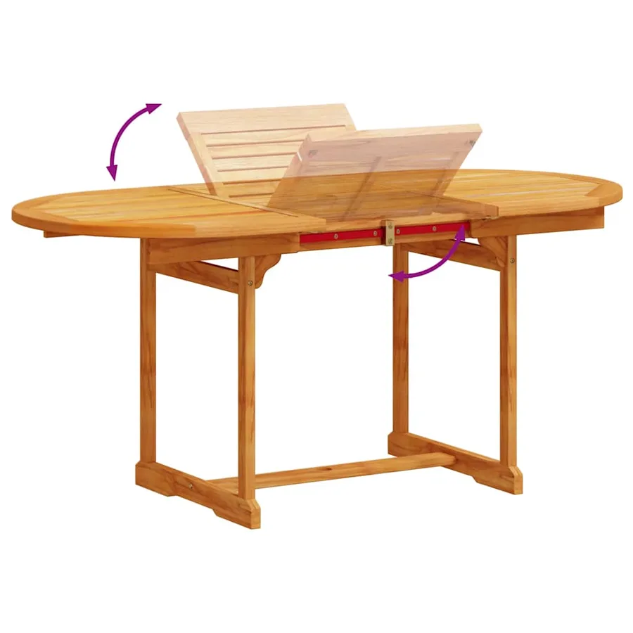 Ensemble à Manger de jardin 7pcs bois d'acacia solide textilène - 8