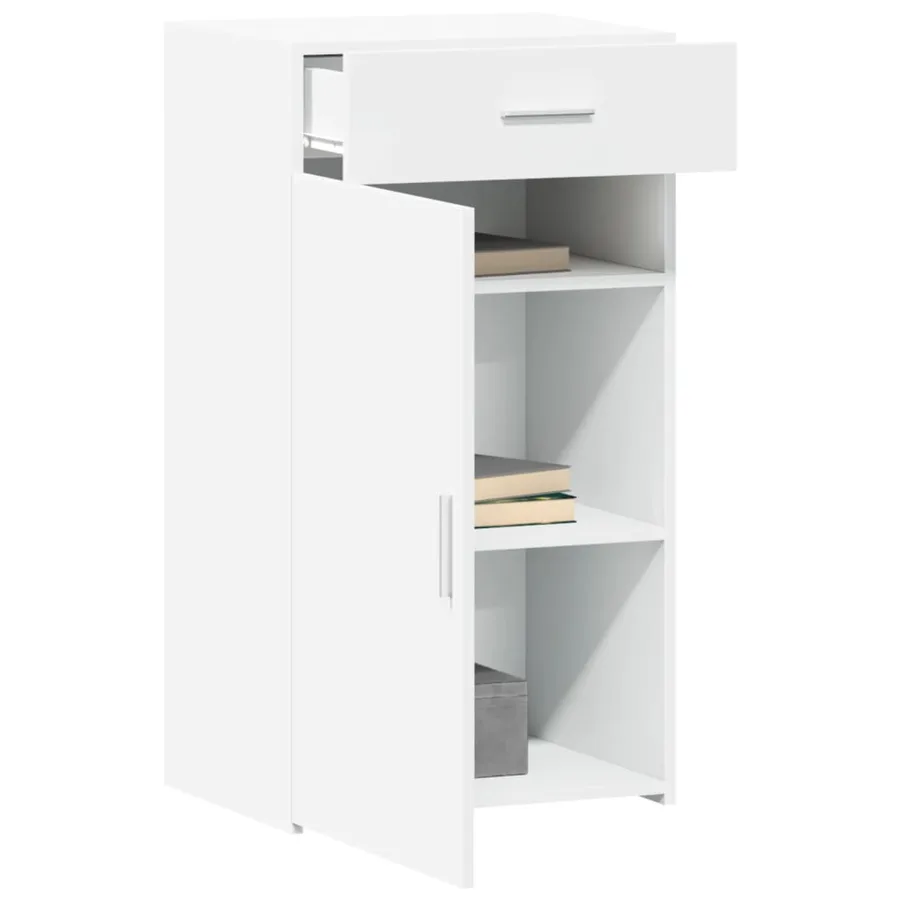 Buffet blanc 50x42,5x93 cm bois d'ingénierie - 3