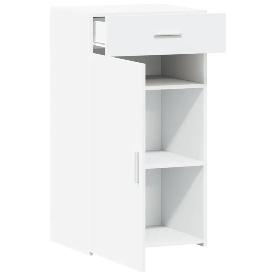 Buffet blanc 50x42,5x93 cm bois d'ingénierie - 8