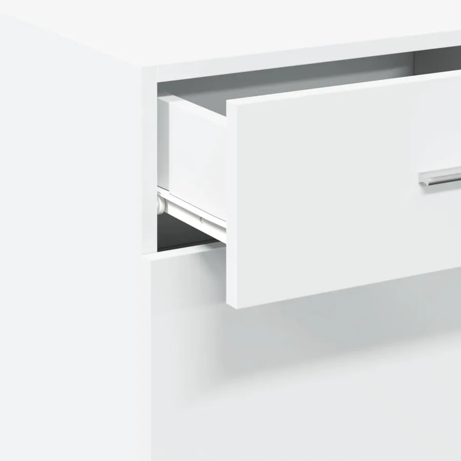 Buffet blanc 50x42,5x93 cm bois d'ingénierie - 9