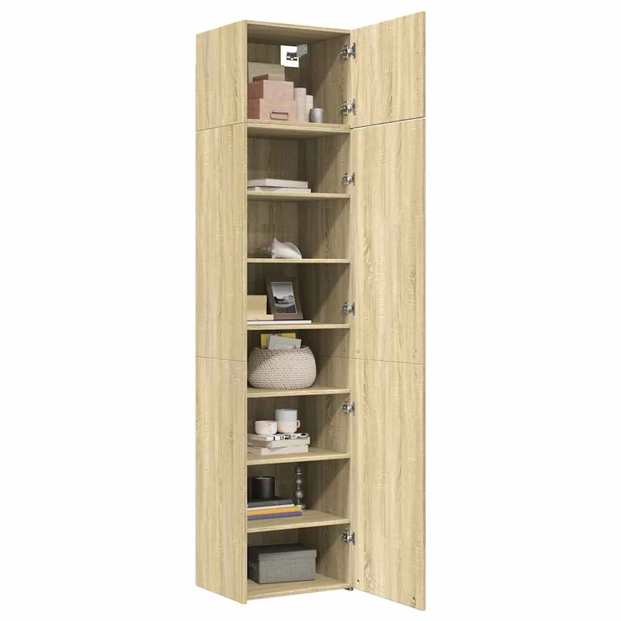 Armoire de rangement mince chêne sonoma 50x42,5x225 cm - 3