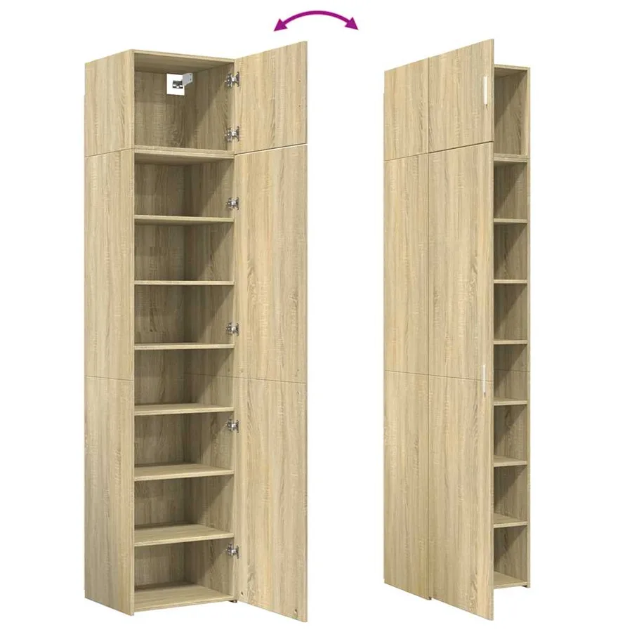 Armoire de rangement mince chêne sonoma 50x42,5x225 cm - 9