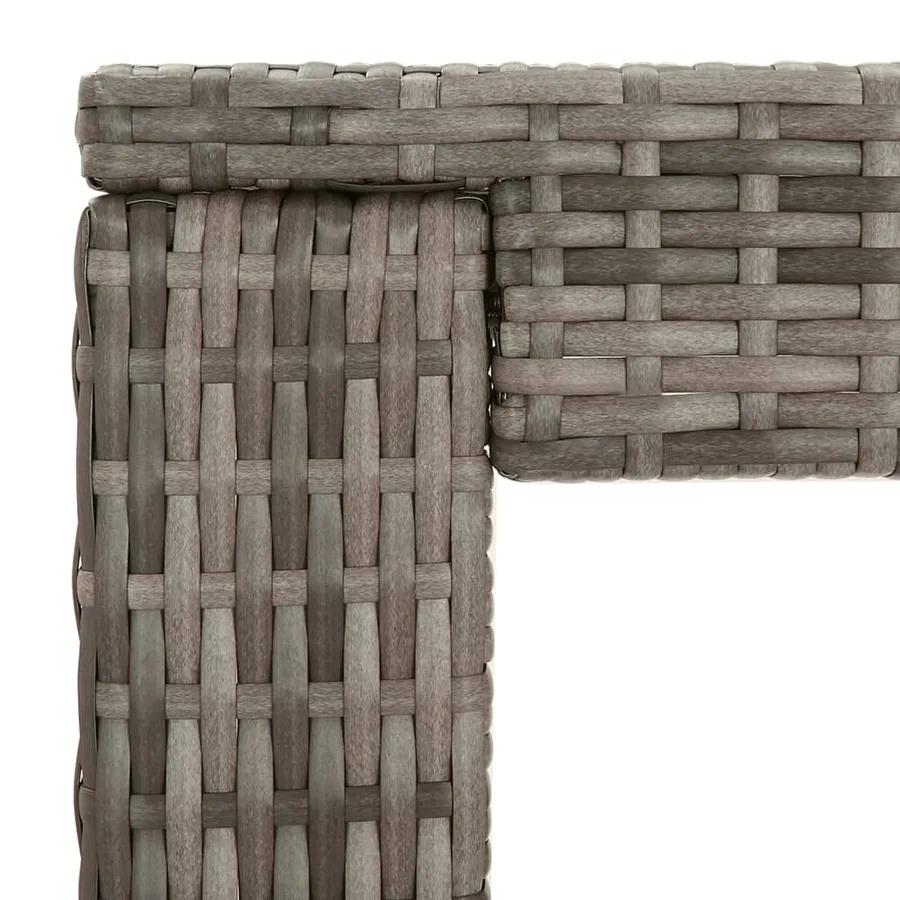 Ensemble de bar de jardin 7 pcs avec coussins gris poly rotin - 7