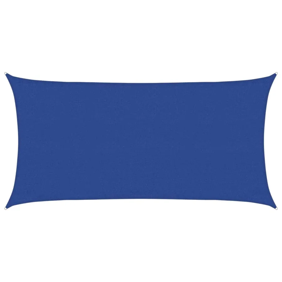 Voile d'ombrage 160 g/m² rectangulaire bleu 3x6 m PEHD - 2