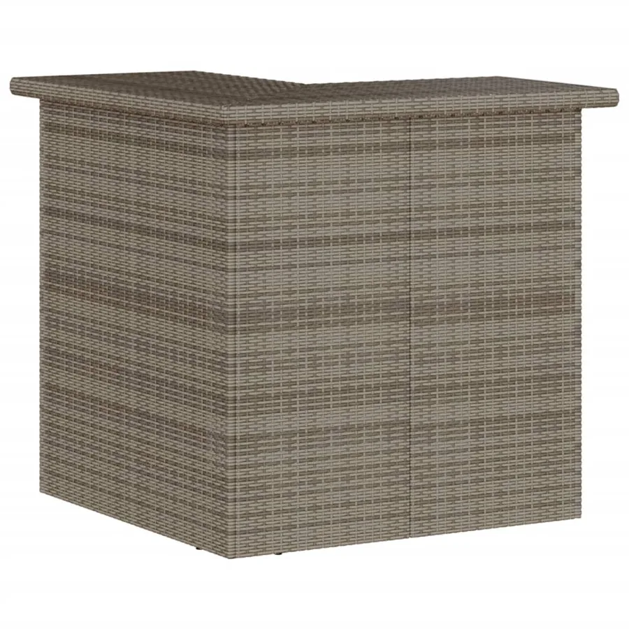 Ensemble de bar de jardin 3 pcs et coussins gris résine tressée - 5