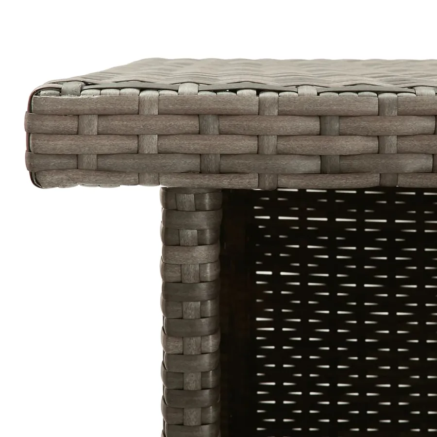 Ensemble de bar de jardin 3 pcs et coussins gris résine tressée - 8