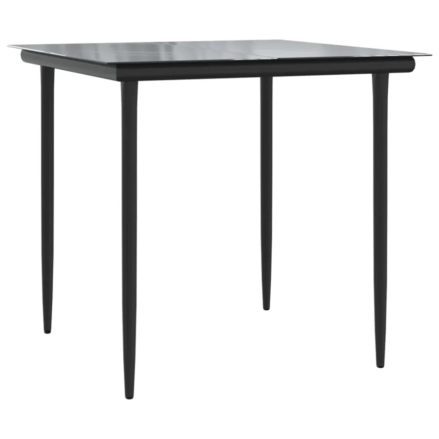 Ensemble à manger de jardin avec coussins 3 pcs Noir - 7