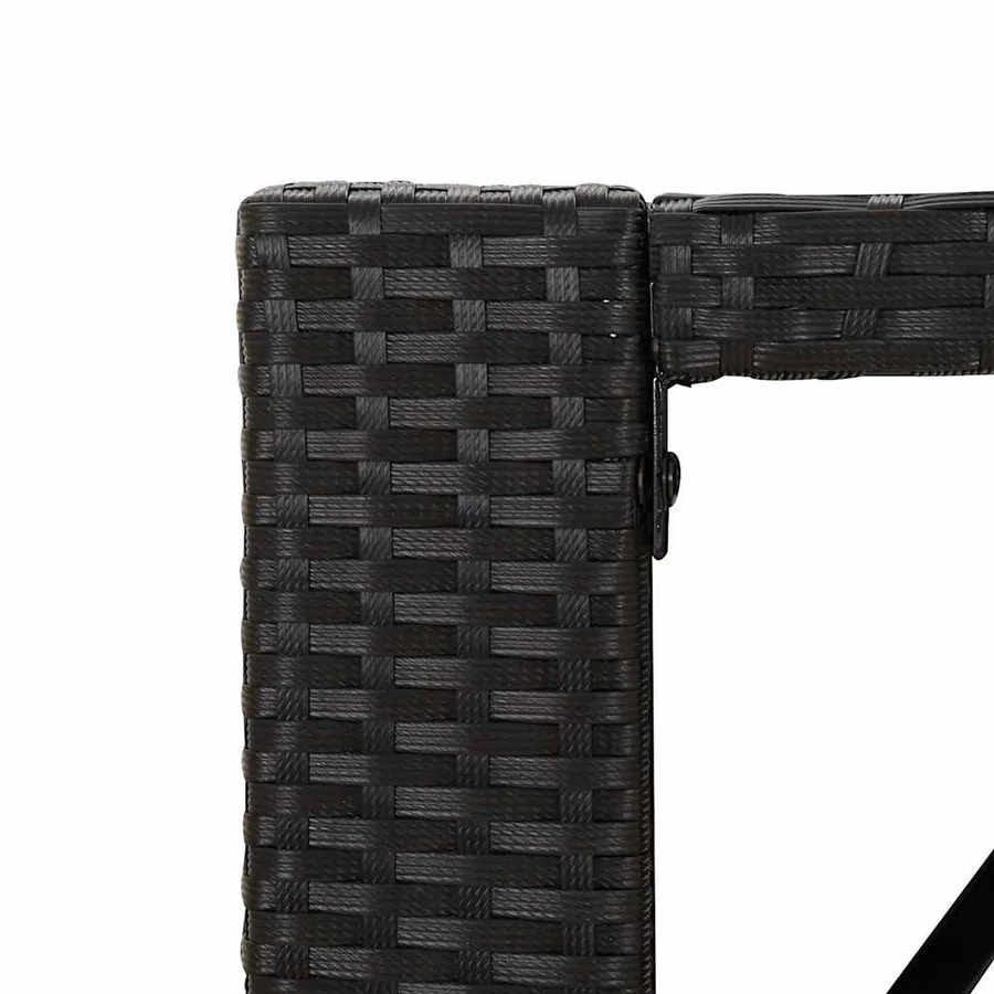 Ensemble de bar de jardin 7 pcs avec coussins noir poly rotin - 7