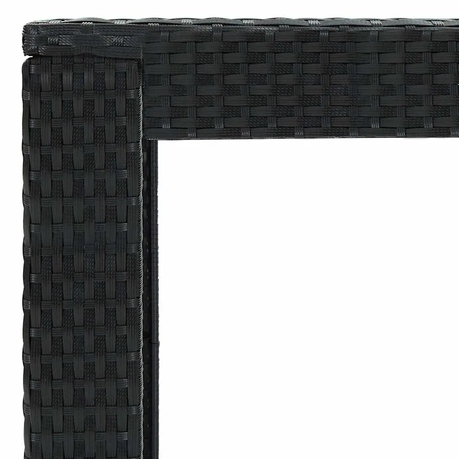 Ensemble de bar de jardin 7 pcs avec coussins noir poly rotin - 7