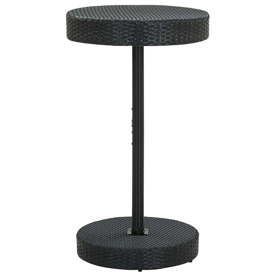 Ensemble de bar de jardin 3 pcs avec coussins noir poly rotin - 5