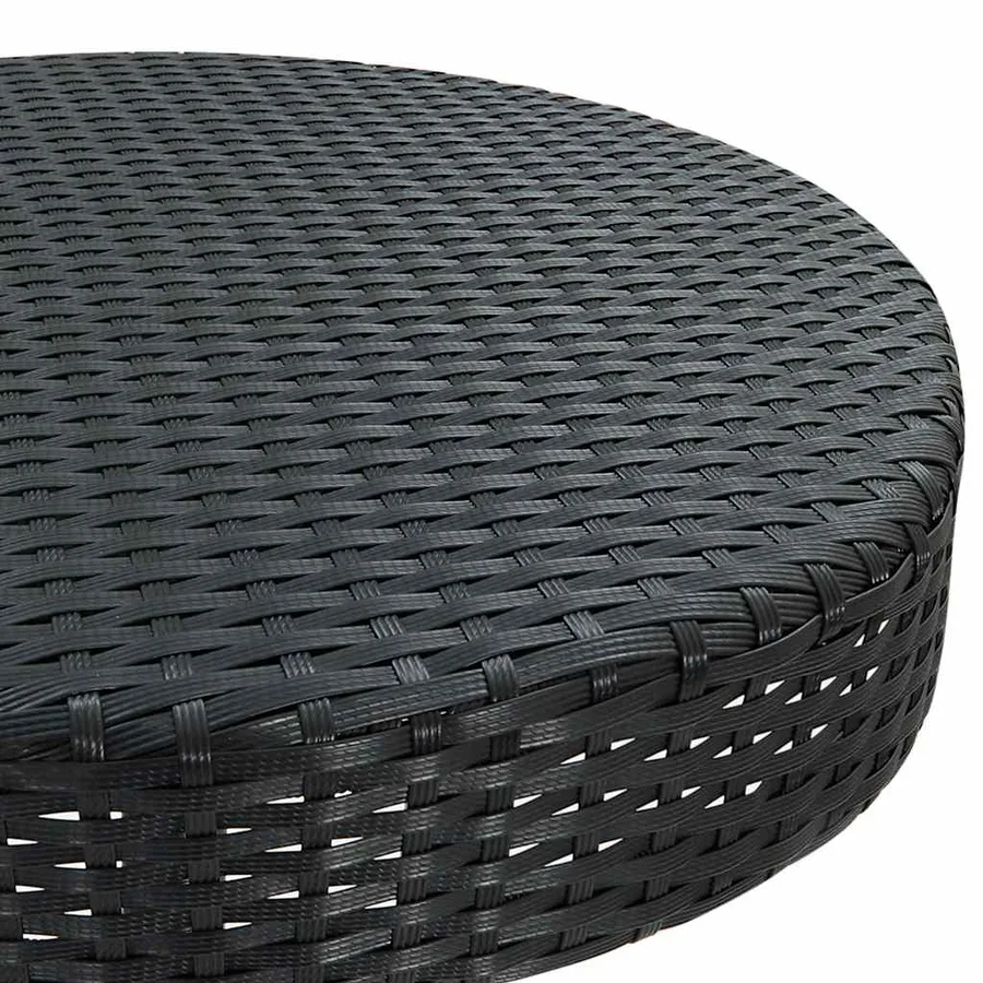 Ensemble de bar de jardin 3 pcs avec coussins noir poly rotin - 7