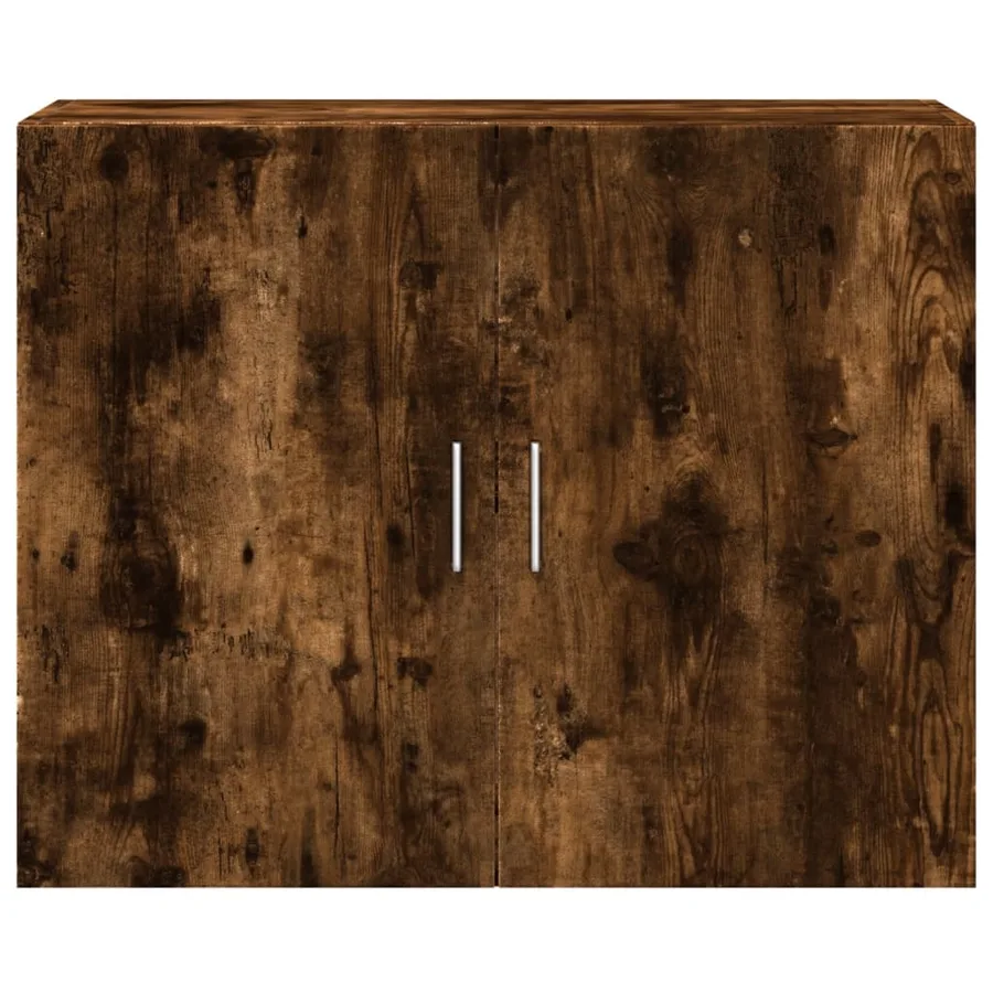Armoire murale chêne fumé 80x42,5x64 cm bois d'ingénierie - 4