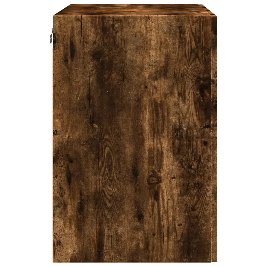 Armoire murale chêne fumé 80x42,5x64 cm bois d'ingénierie - 5