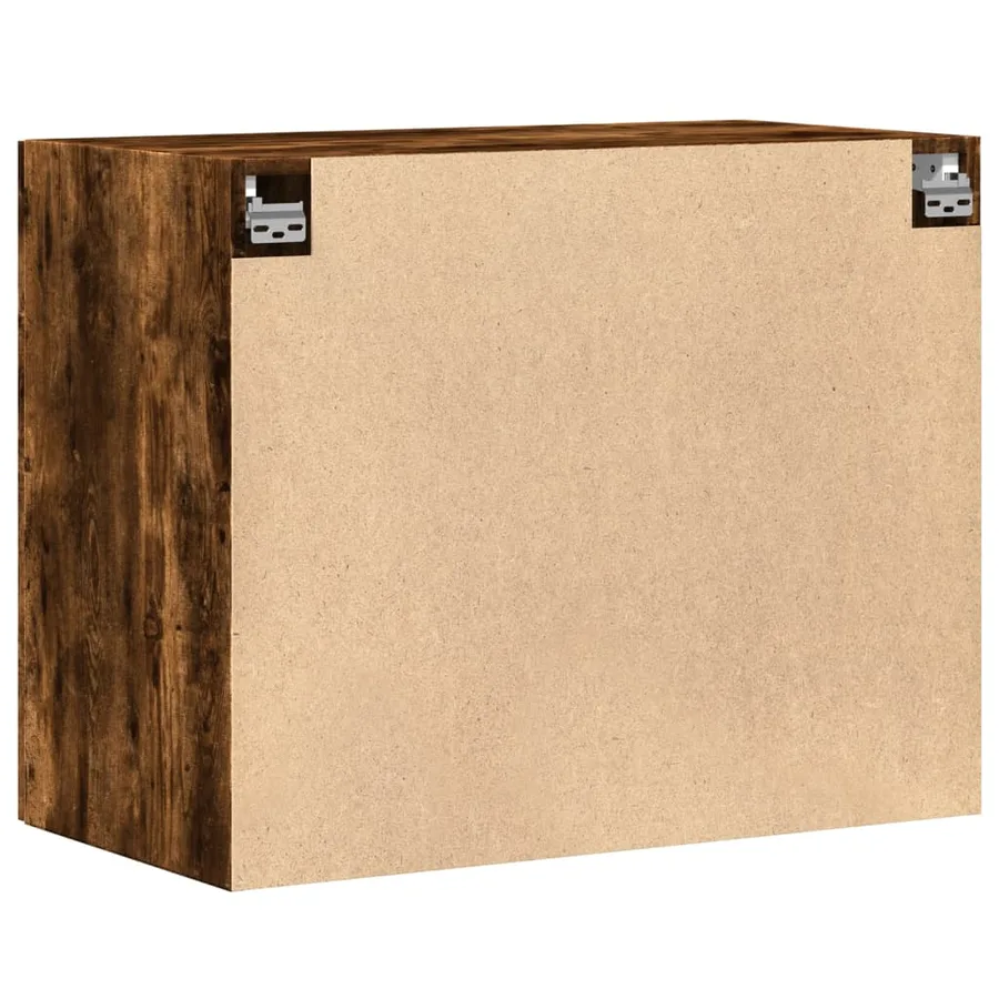 Armoire murale chêne fumé 80x42,5x64 cm bois d'ingénierie - 6