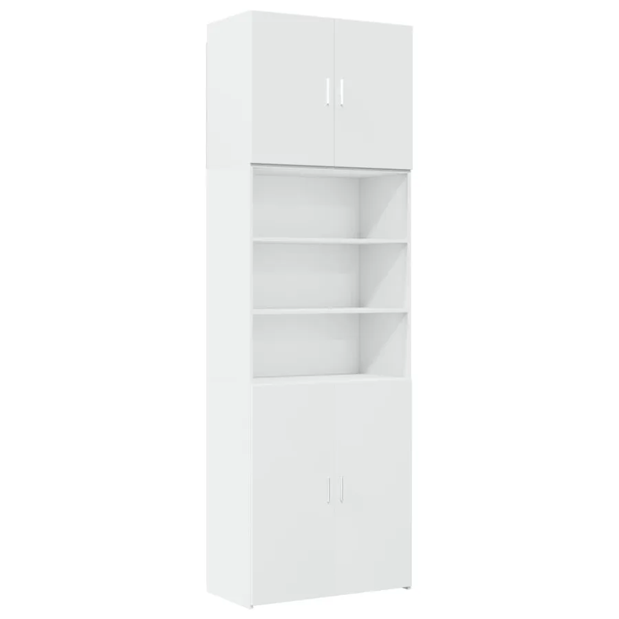 Buffet haut blanc 80x42,5x249 cm bois d'ingénierie - 2