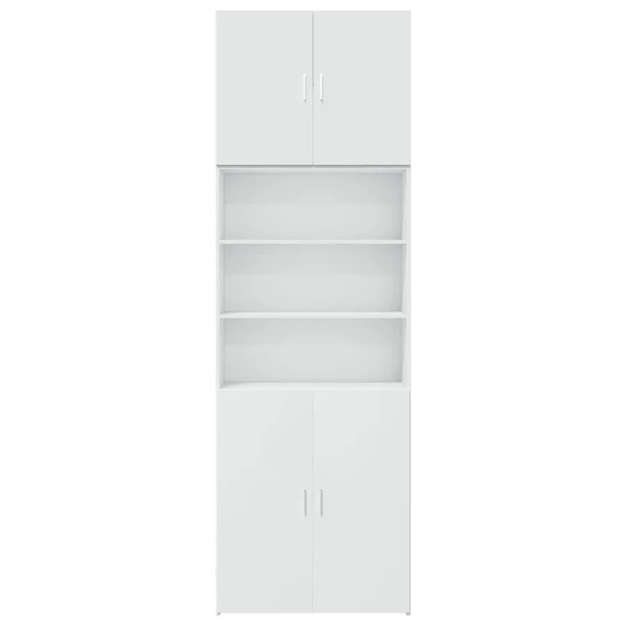 Buffet haut blanc 80x42,5x249 cm bois d'ingénierie - 5