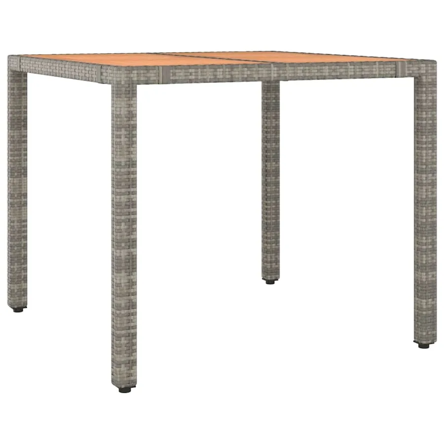 Ensemble de bistro de jardin 5 pcs coussins gris poly rotin - 3