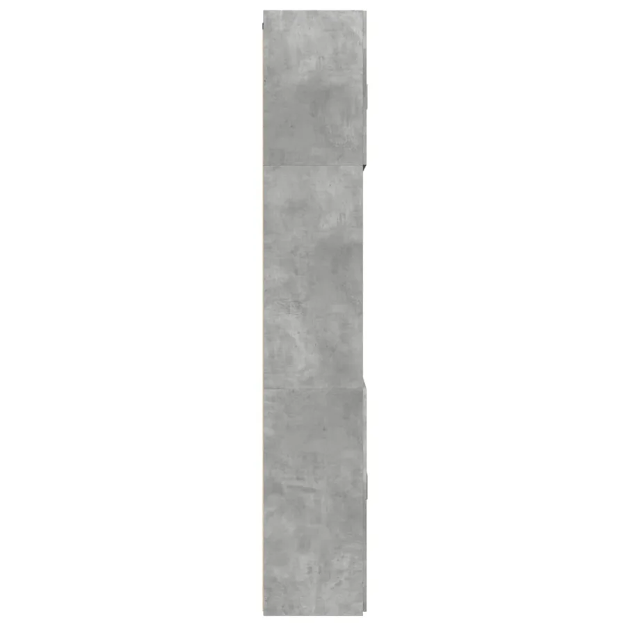 Buffet haut gris béton 80x42,5x249 cm bois d'ingénierie - 7