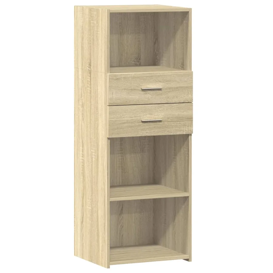 Buffet haut chêne sonoma 45x42,5x124 cm bois d'ingénierie - 2
