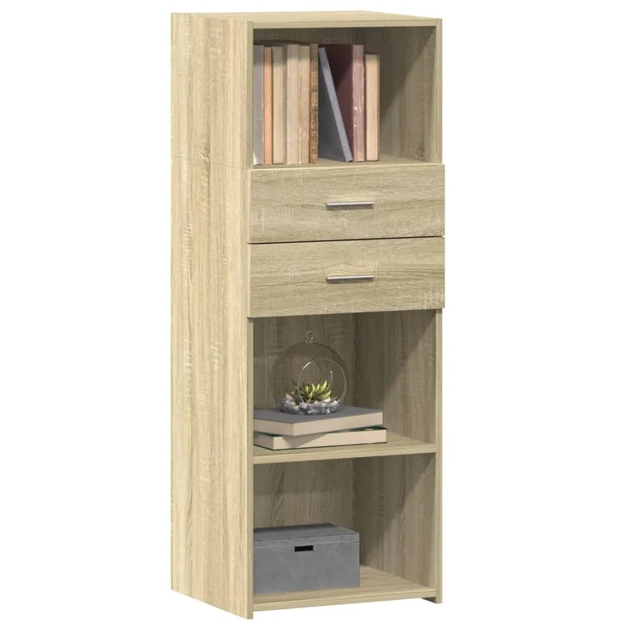 Buffet haut chêne sonoma 45x42,5x124 cm bois d'ingénierie - 3