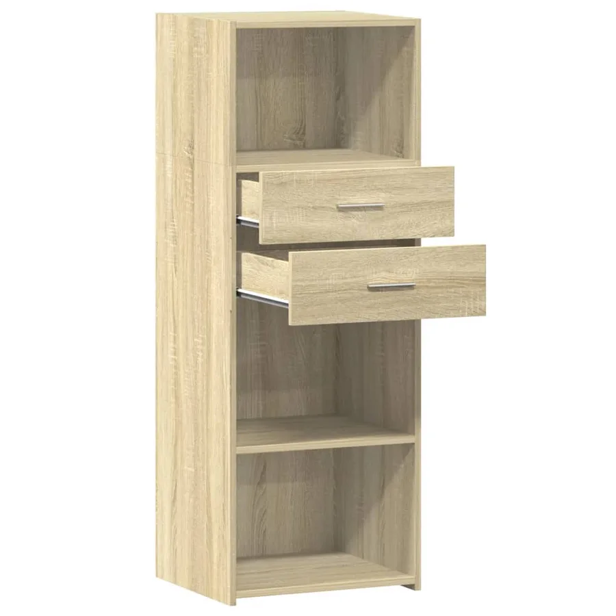 Buffet haut chêne sonoma 45x42,5x124 cm bois d'ingénierie - 7