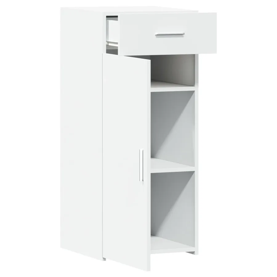 Buffet blanc 40x42,5x93 cm bois d'ingénierie - 8
