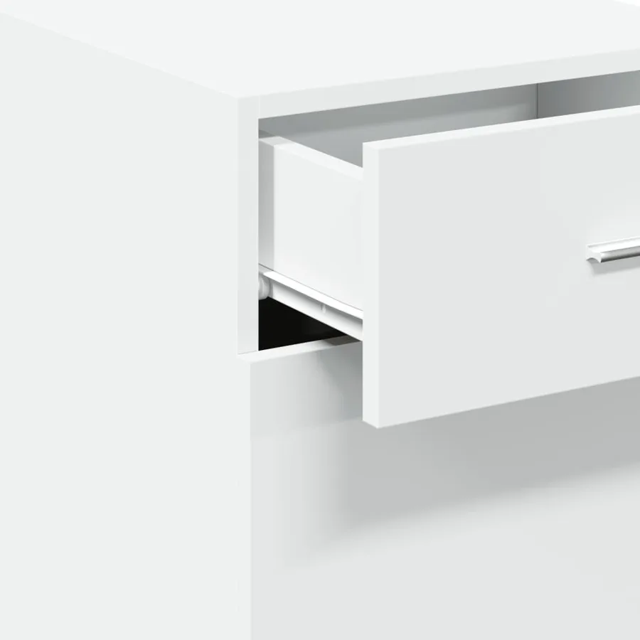 Buffet blanc 40x42,5x93 cm bois d'ingénierie - 9
