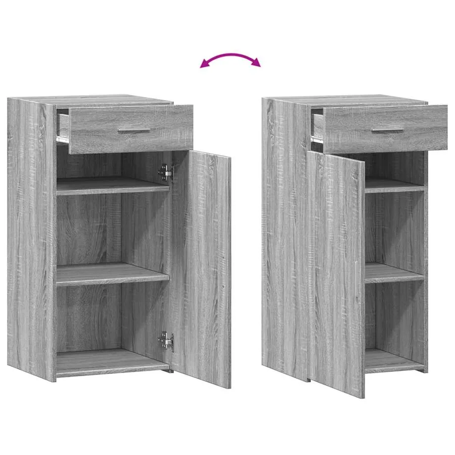 Buffet sonoma gris 45x42,5x93 cm bois d'ingénierie - 7