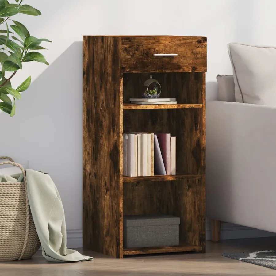 Buffet chêne fumé 40x42,5x93 cm bois d'ingénierie